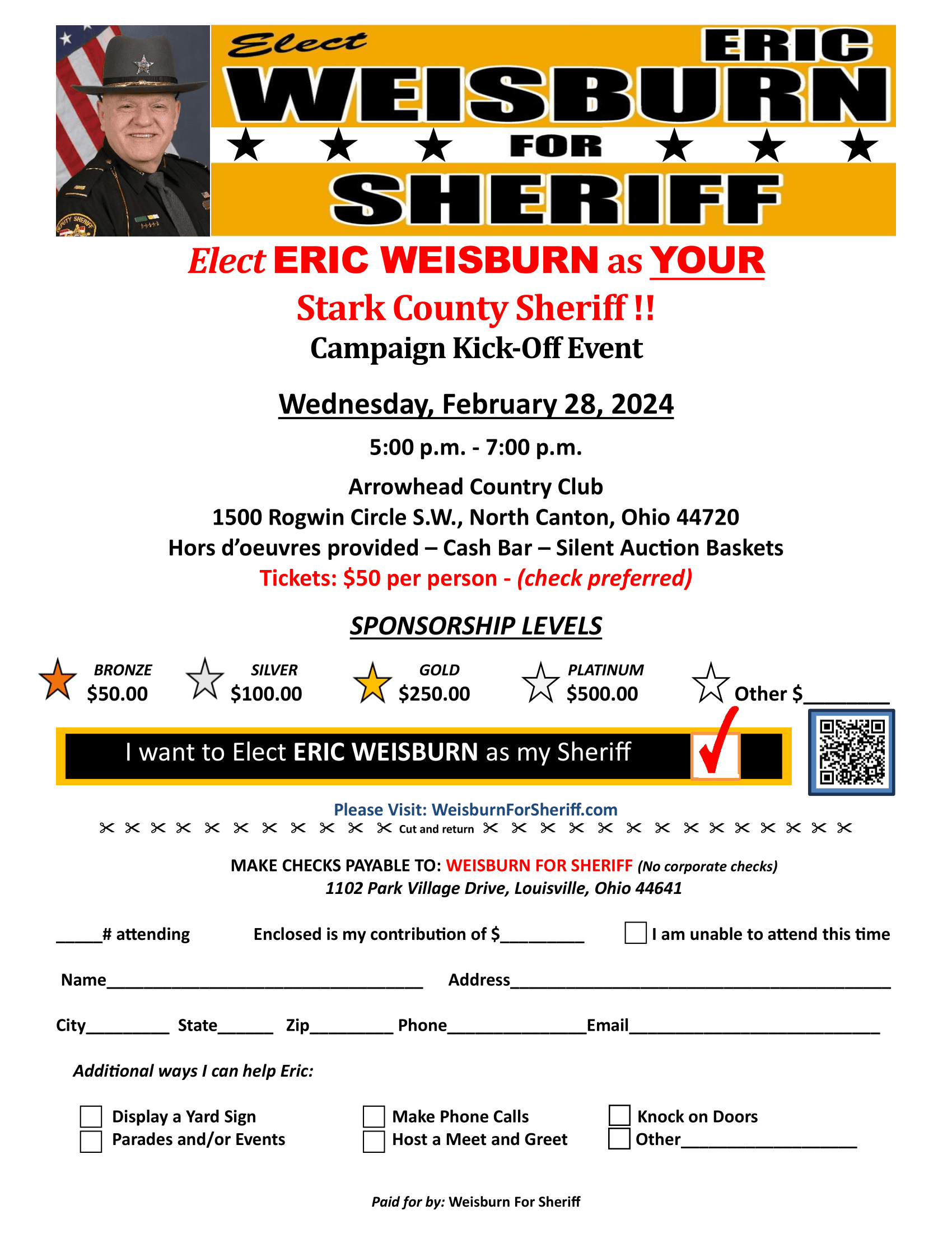 Weisburn for Sheriff Hero Image